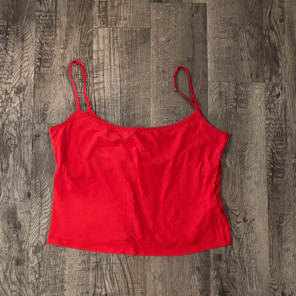 Abercrombie & Fitch Lounge 90s Cami - Built In Bra - Red - Size Large